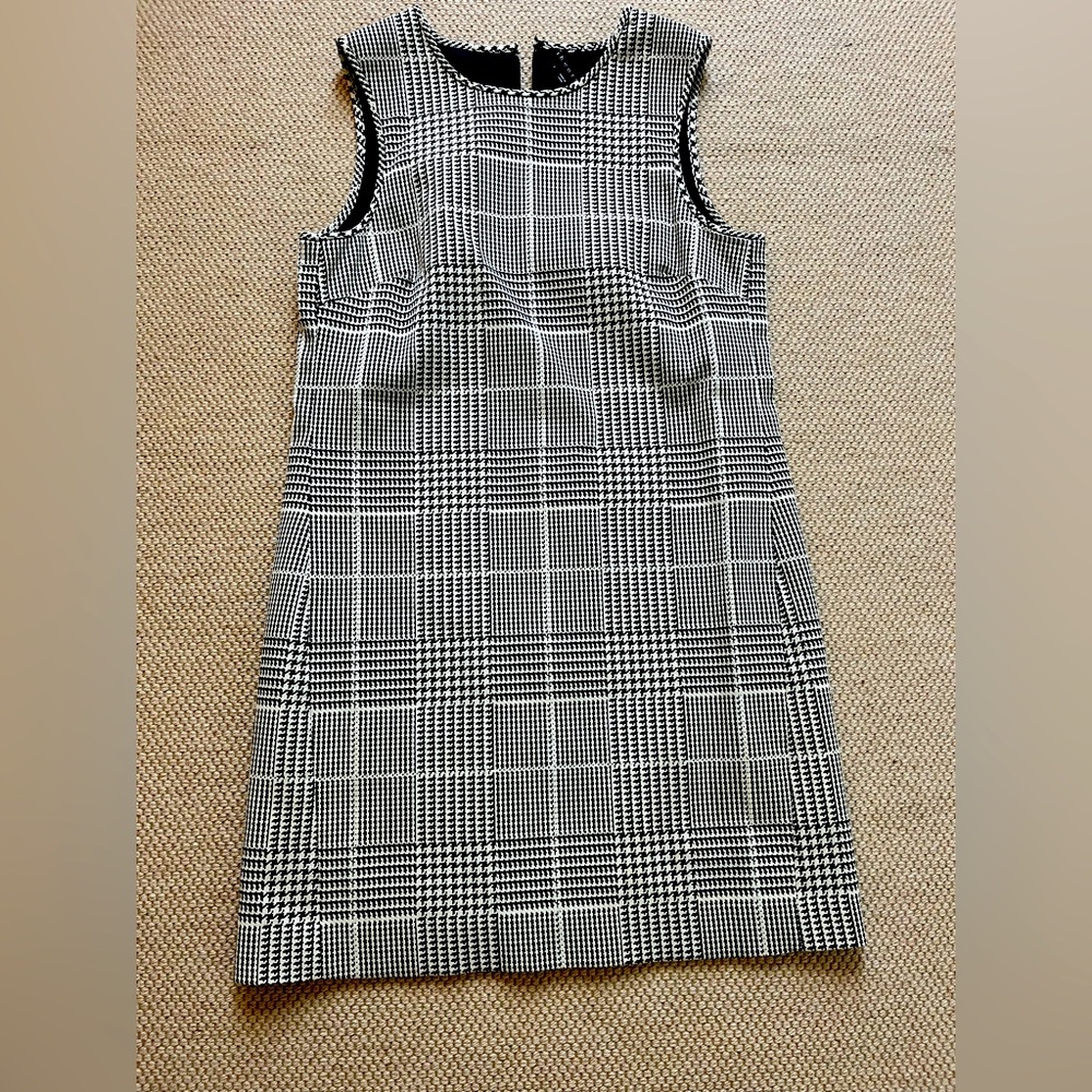 Theory Black and White Plaid Sheath Dress